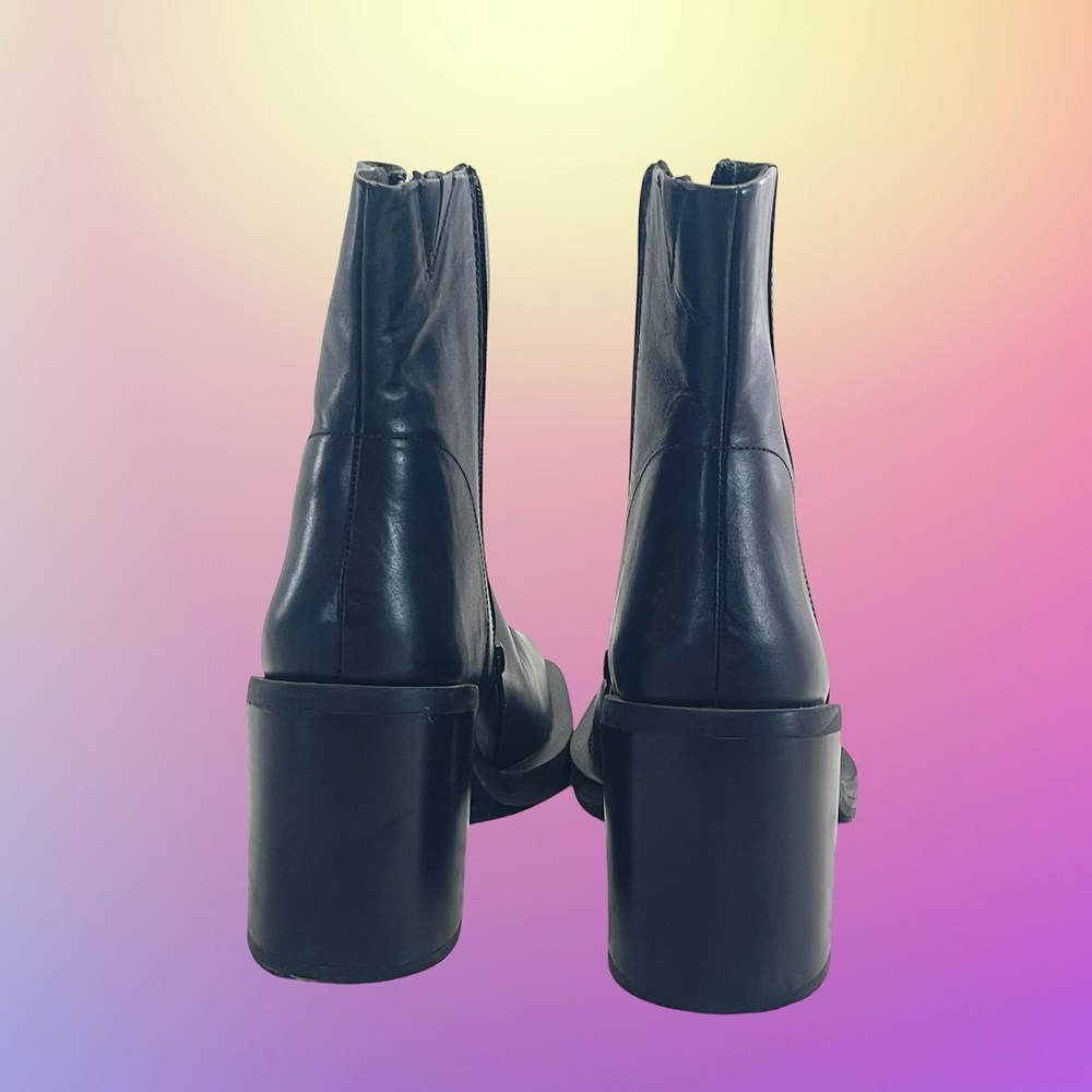ASOS Navy Heeled Boots - Picture 3 of 7